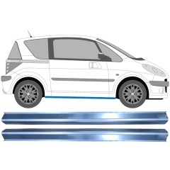 Tröskelplåt reparationspanel för Peugeot 1007 2005-2009 / Vänster+Höger / Set 11332