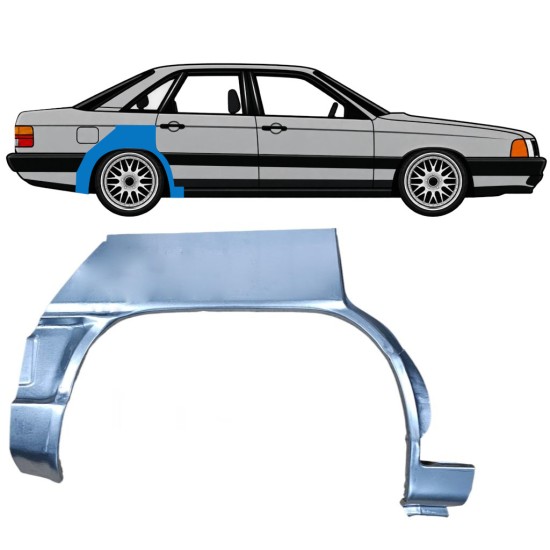 Sidovägg hjulhuskant för Audi 100 C3 1982-1990 / Höger 7607