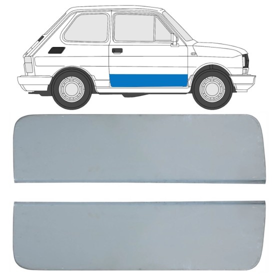 Dörreparationspanel för Fiat 126p 1972-2000 / Vänster+Höger / Set 17262