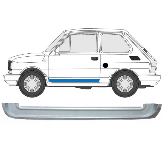 Inre fram dörrreparationspanel för Fiat 126p 1972-2000 / Vänster 17264