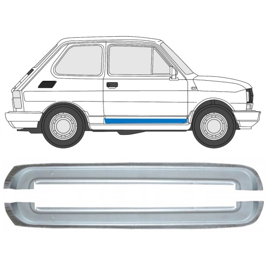Inre fram dörrreparationspanel för Fiat 126p 1972-2000 / Vänster+Höger / Set 17265