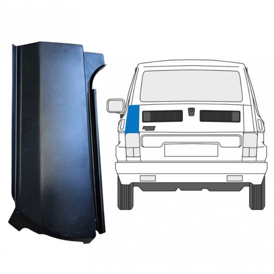 Bak hörn reparationspanel för Fiat 126p 1972-2000 / Vänster 14960