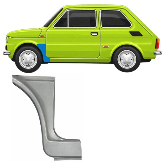 Reparationspanel till framskärm för Fiat 126p 1972-1994 ST/FL / Vänster 11218