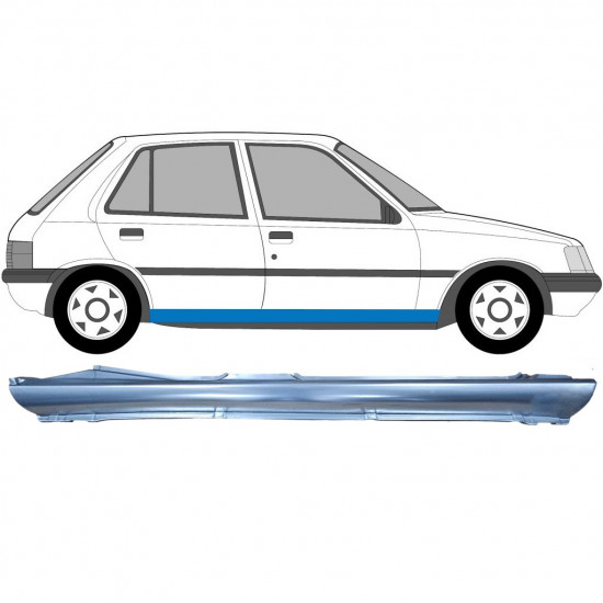 Tröskelplåt reparationspanel för Peugeot 205 1983-1998 / Höger 6947