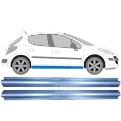 Tröskelplåt reparationspanel för Peugeot 207 207+ 2006- / Vänster+Höger / Set 9957