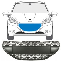 Grill för Peugeot 208 2012-2015 16196
