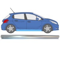 Tröskelplåt reparationspanel för Peugeot 208 2012-2019 / Höger 16313