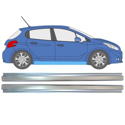 Tröskelplåt reparationspanel för Peugeot 208 2012-2019 / Vänster+Höger / Set 16315