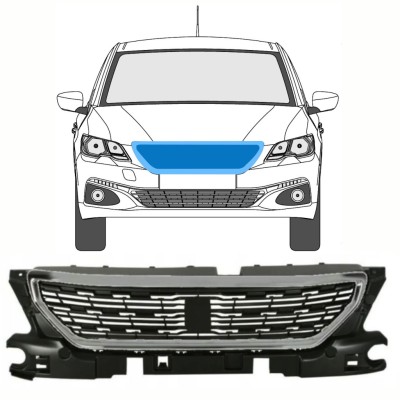 Grill för Peugeot 301 2017- / Set 8499