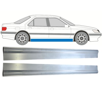 Nedre tröskelplåt reparationspanel för Peugeot 605 1989-1999 / Vänster+Höger / Set 15219