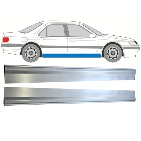 Nedre tröskelplåt reparationspanel för Peugeot 605 1989-1999 / Vänster+Höger / Set 15219
