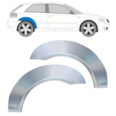 Sidovägg hjulhuskant för Audi A3 8P 2003-2012 / Vänster+Höger / Set 16321