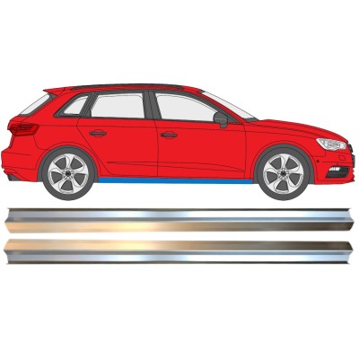 Nedre tröskelplåt reparationspanel för Audi A3 8V 2012-2020 / Vänster+Höger / Set 14994