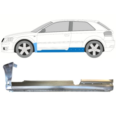 Tröskel + fram skärm reparationspanel för Audi A3 8P 2003-2012 / Vänster / Set 14707