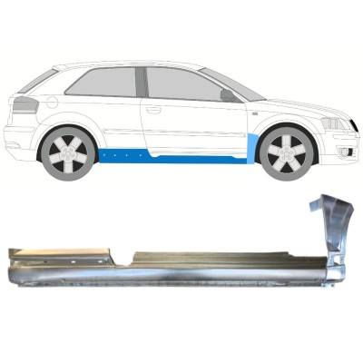 Tröskel + fram skärm reparationspanel för Audi A3 8P 2003-2012 / Höger / Set 14706