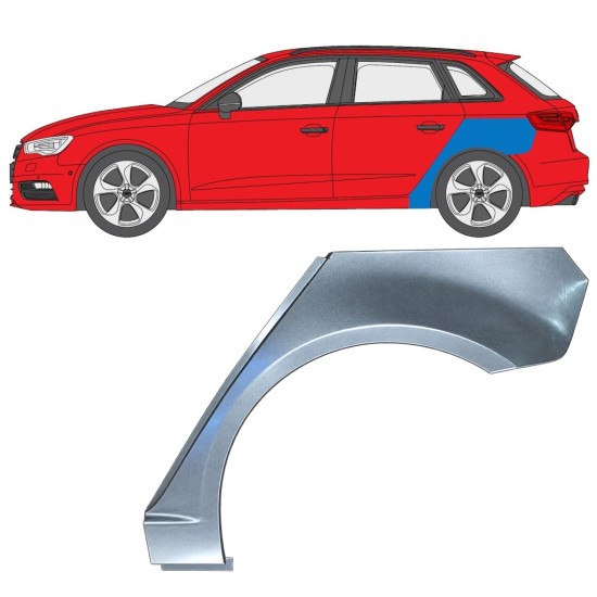 Sidovägg hjulhuskant för Audi A3 8V 2012-2020 / Vänster / HATCHBACK 17281