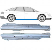 Tröskelplåt reparationspanel för Audi A6 C5 1997-2004 / Vänster+Höger / Set 9119