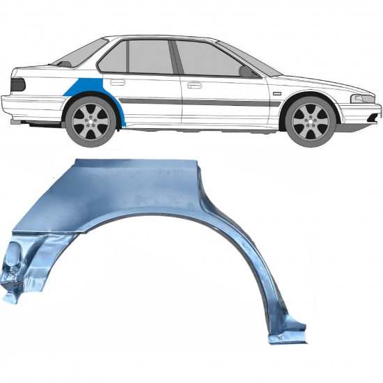 Sidovägg hjulhuskant för Honda Accord 1989-1993 / Höger 6623