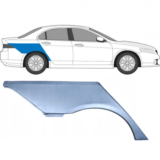 HONDA ACCORD 2002-2008 SEDAN REPARATION AV BAKSKÄRM / HÖGER