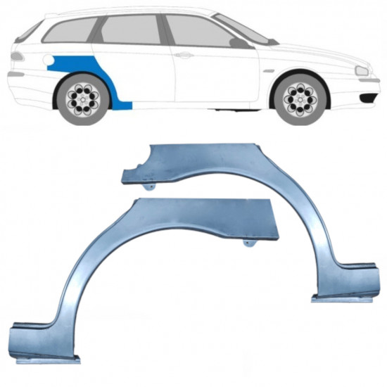 Sidovägg hjulhuskant för Alfa Romeo 156 1997-2005 / Vänster+Höger / Set 9437