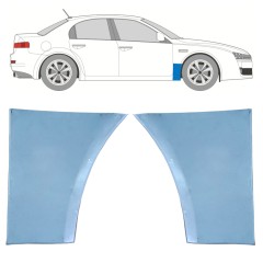 Reparationspanel till framskärm för Alfa Romeo 159 2005-2012 / Vänster+Höger / Set 11279