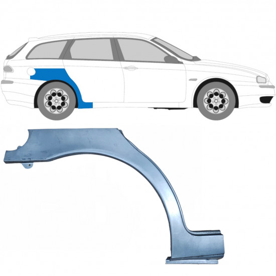 Sidovägg hjulhuskant för Alfa Romeo 156 1997-2005 / Höger 5402