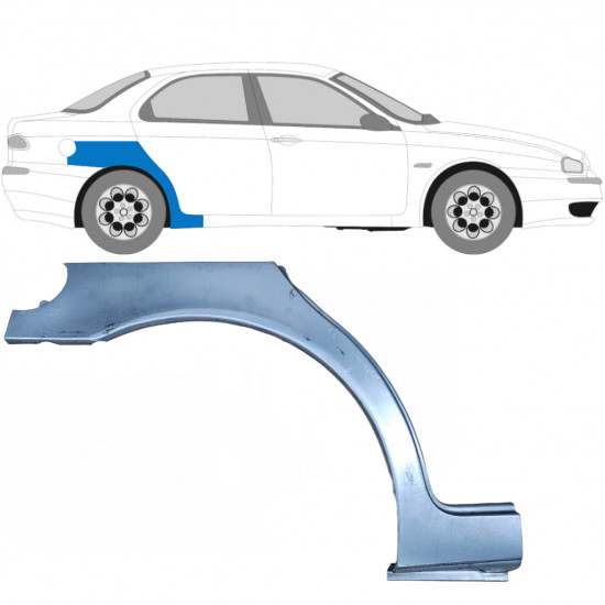 Sidovägg hjulhuskant för Alfa Romeo 156 1997-2005  / Höger / SEDAN 5400