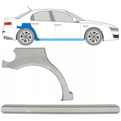 Tröskelplåt + sidovägg hjulhuskant för Alfa Romeo 159 2005-2012 / Höger / Set 10316