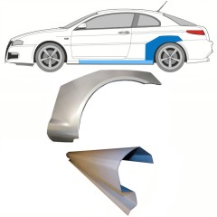 Tröskelplåt + sidovägg hjulhuskant för Alfa Romeo GT 2003-2010 / Vänster / Set 8702
