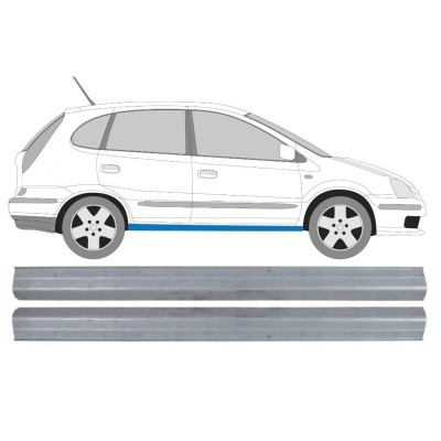 Tröskelplåt reparationspanel för Nissan Almera Tino 2000-2006 / Vänster = Höger (symmetrisk) / Set 10649