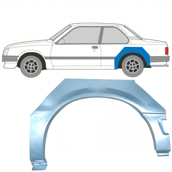 Sidovägg hjulhuskant för Opel Ascona C / Vauxhall Cavalier 1981-1988 / Vänster 7290