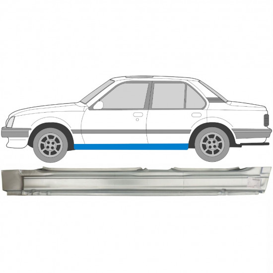 OPEL ASCONA / V CAVALIER 1981-1988 TRÖSKELPLÅT TILL / VÄNSTER