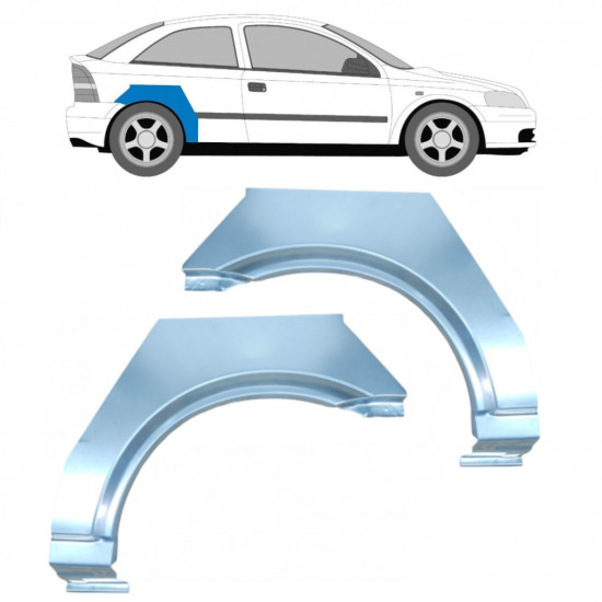 Sidovägg hjulhuskant för Opel Astra 1998-2009 / Vänster+Höger / Set 10518