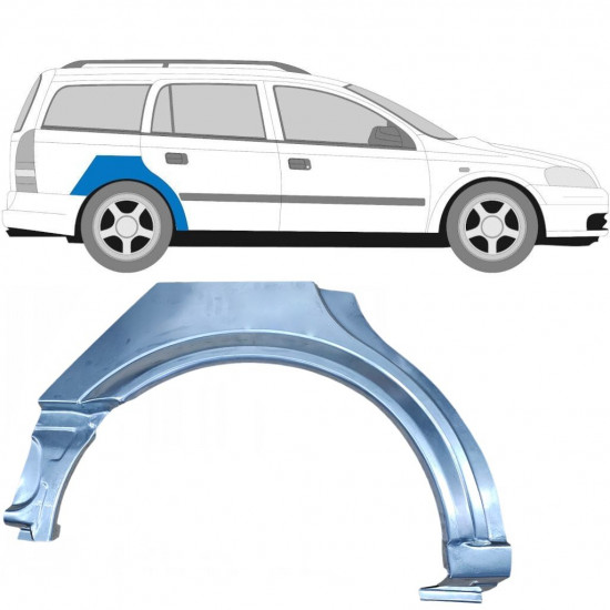 Sidovägg hjulhuskant för Opel Astra 1998-2009 / Höger / COMBI 6860