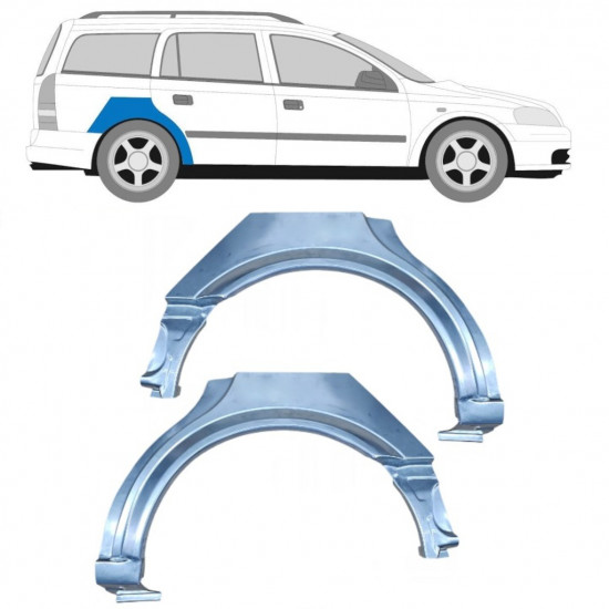 Sidovägg hjulhuskant för Opel Astra 1998-2009 / Vänster+Höger / COMBI / Set 10434