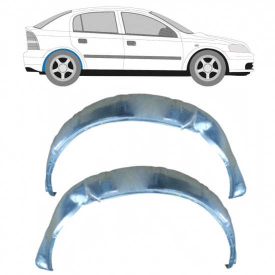 Hjulhus reparationsplåt för Opel Astra 1998-2009 / Vänster+Höger / Set 10633