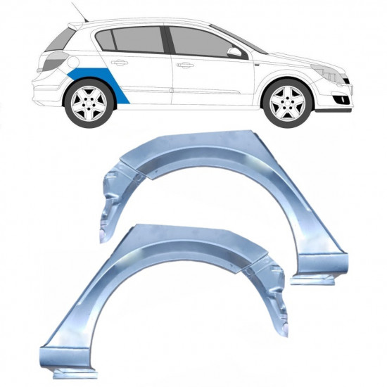 Sidovägg hjulhuskant för Opel Astra 2003-2014 / Vänster+Höger / Set 9288