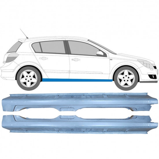 Tröskelplåt reparationspanel för Opel Astra 2003-2014 / Vänster+Höger / Set 9289