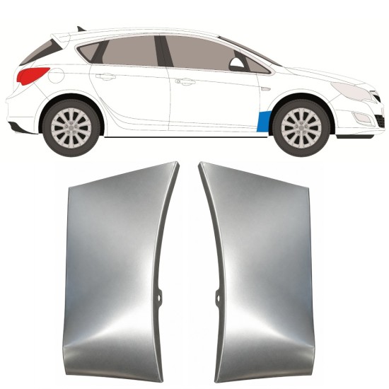 Reparationspanel till framskärm för Opel Astra J 2009-2015 / Vänster+Höger / Set 17167