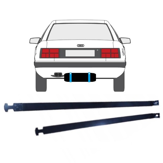 Hållarsats bränsletank för Audi 100 C3 1982-1990 14955 Hållarsats bränsletank för Audi 100 C3 1982-1990 14955