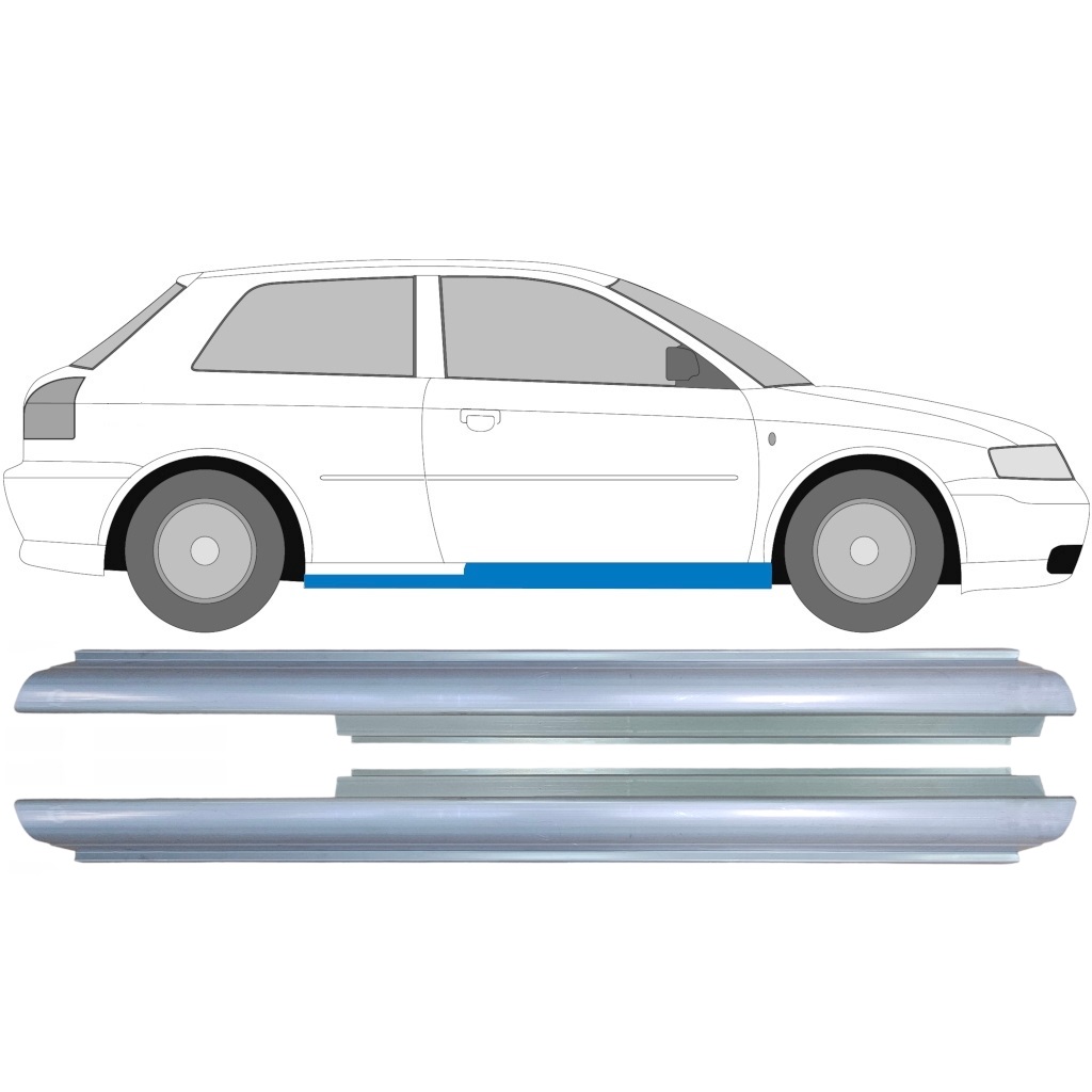 Dörrar Tröskelplåt Till Uppsättning Audi A3 8l 1996 2003 3 5492