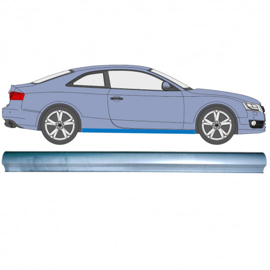 Tröskelplåt reparationspanel för Audi A5 S5 B8 2007-2016 / Vänster = Höger (symmetrisk) 12892