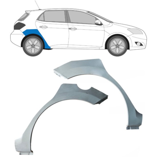 Sidovägg hjulhuskant för Toyota Auris 2007-2012 / Vänster+Höger / Set 16855