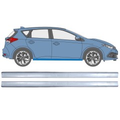 Tröskelplåt reparationspanel för Toyota Auris 2013-2018 / Vänster+Höger / Set 12449