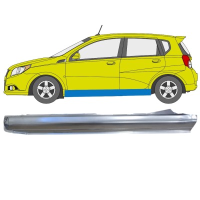 Tröskelplåt för Chevrolet Aveo 2006-2011 / Vänster / HATCHBACK 14556