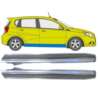 Tröskelplåt för Chevrolet Aveo 2006-2011 / Vänster+Höger / HATCHBACK / Set 14557