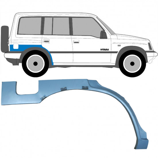 SUZUKI VITARA 1996-2003 REPARATION AV BAKSKÄRM / HÖGER