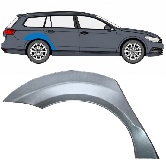 Sidovägg hjulhuskant för Volkswagen Passat B7 2010-2015 / Höger / COMBI 16972