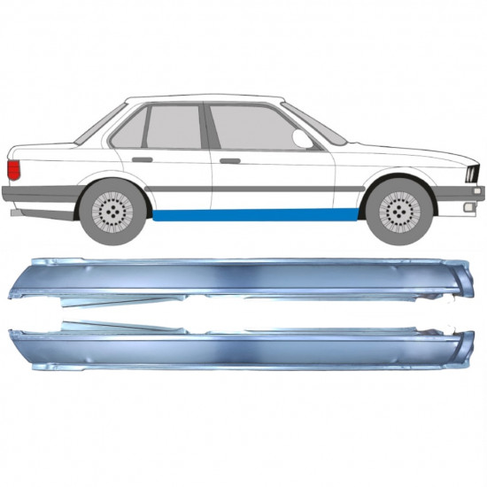 BMW 3 E30 1982-1993 4 DÖRRAR full TRÖSKELPLÅT TILL / PAR