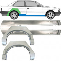 Tröskelplåt + sidovägg hjulhuskant för BMW 3 E30 1987-1994 / Vänster+Höger / Set 9518